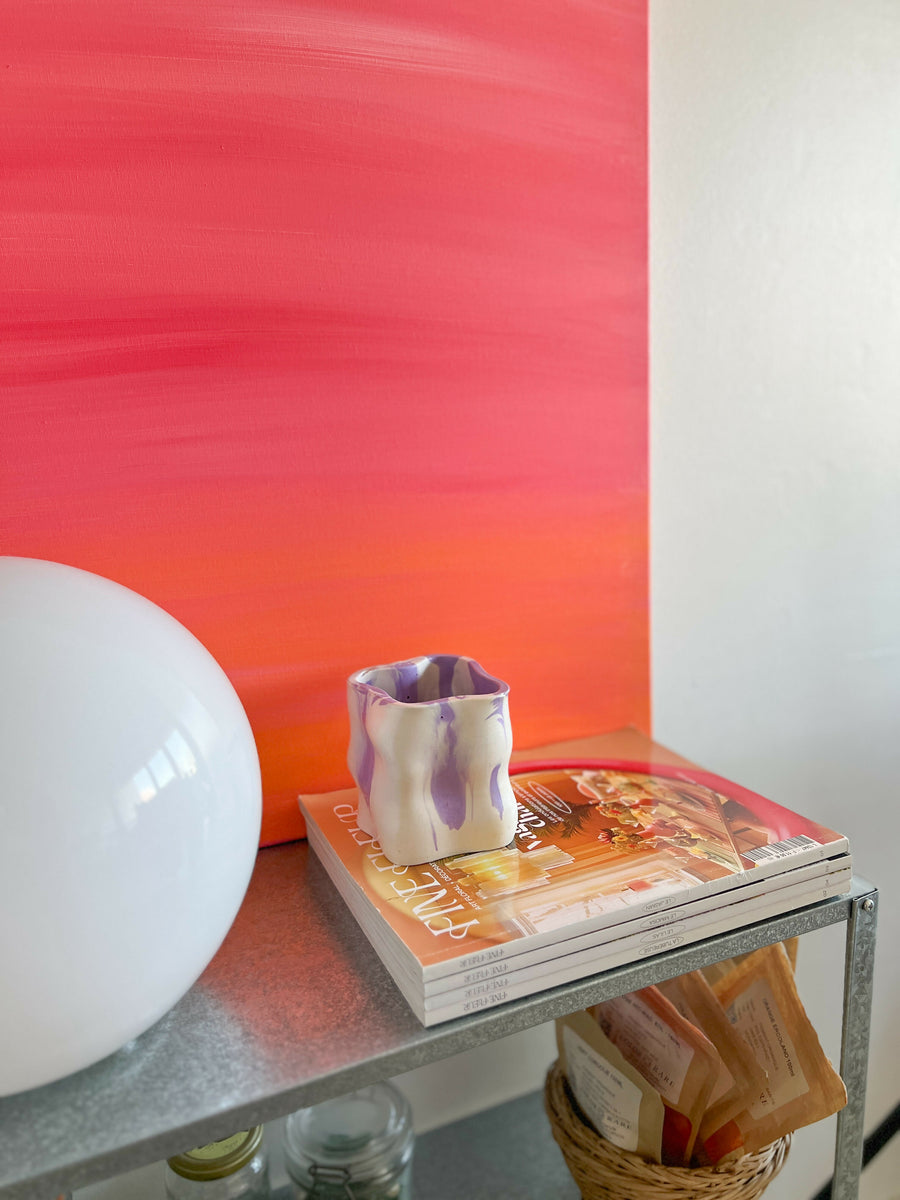 pot Pitchoun en jesmonite mauve