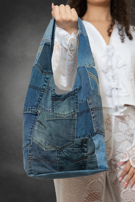 Tote bag en denim recyclé