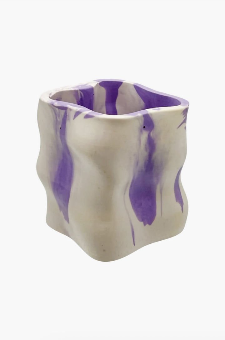 Pot Pitchoun mauve/blanc