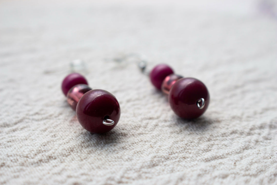 Boucles d’oreilles Bordeaux