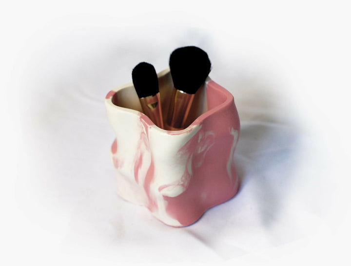 Pot Pitchoun rose/blanc
