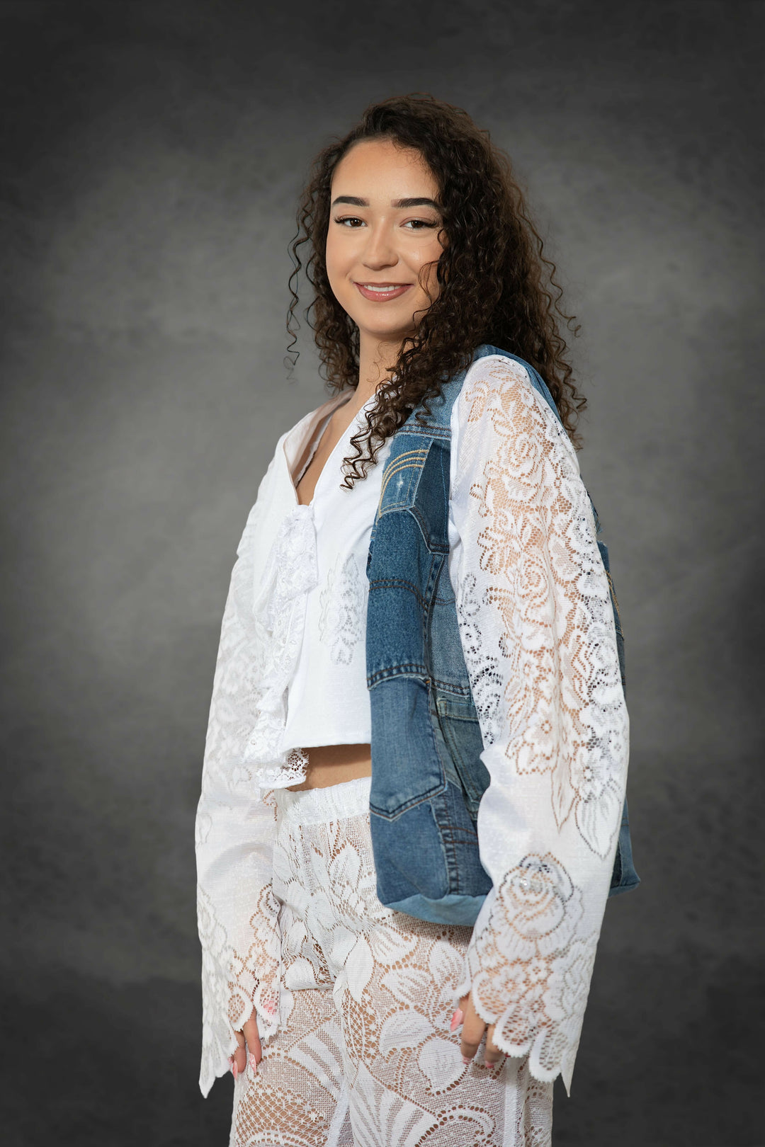 GILET DENTELLE "ALBA"